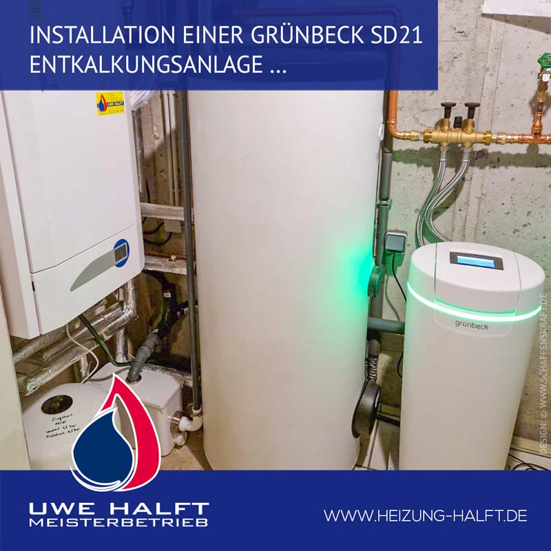 Instal­lation einer Grünbeck SD21 Ent­kalkungs­anlage …